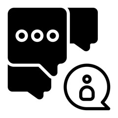 chat icon, glyph icon style