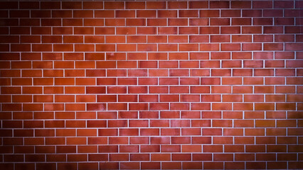 Red brick wall texture background, brick wall texture for interior or exterior design backdrop.