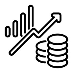 profit icon, line icon style