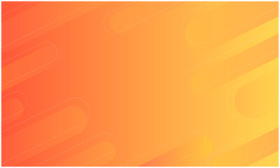 オレンジのポップな幾何学グラデーション背景 横長