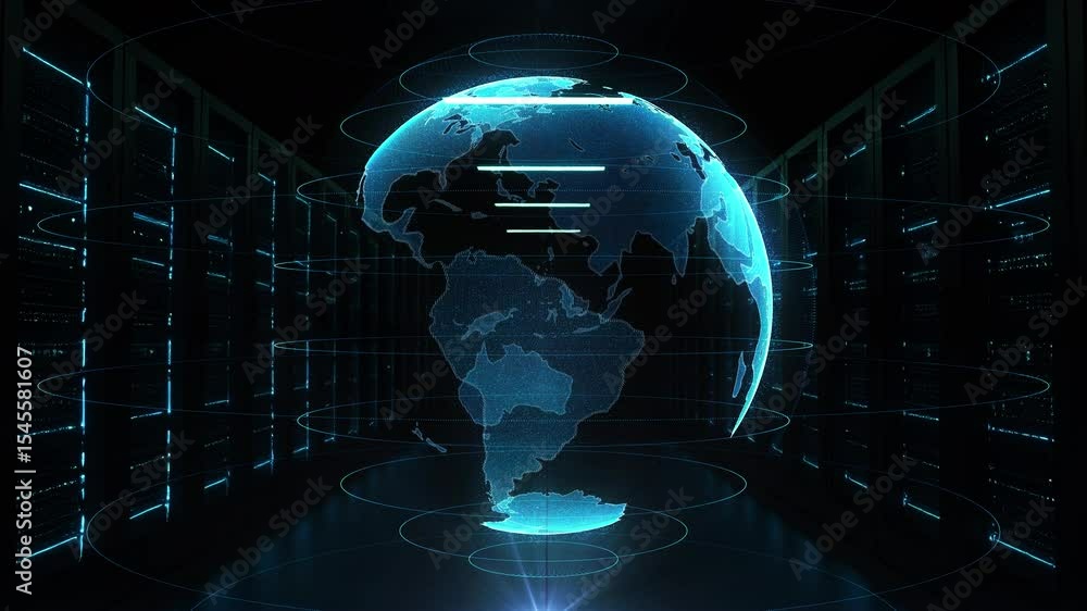 Aufkleber technology big data service center, high-tech internet data storage. server room data flow processin