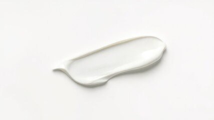 Smooth white cream texture on a plain surface, perfect for cosmetic product showcase and skincare ingredient demonstration