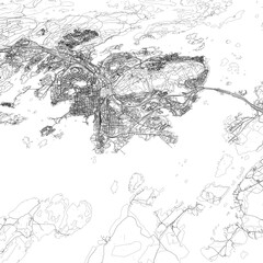 3D illustration of city and urban in Kuopio Finland