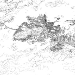 Obraz premium 3D illustration of city and urban in Kuopio Finland