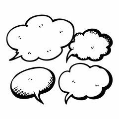 set of speech bubbles
