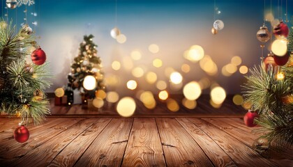 decorated background with wooden floor