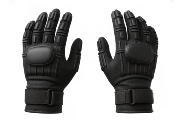 Protective handwear featuring reinforced knuckles and adjustable wrist straps, ideal for law enforcement, military, or security personnel