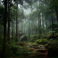 inside the forest, as well as the background of the forest for photos