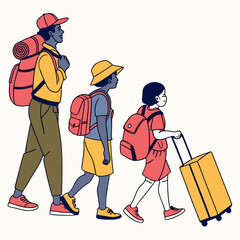 Family adventure travel happy vacation trip journey