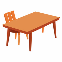 american ash dining table on-white background 