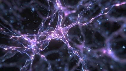 Active nerve cells. High quality