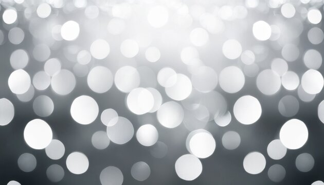 abstract white and gray bokeh lights background with motion blur
