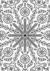 Black and White Mandalas Adult Coloring Book in A4 Format for Stress Relief

