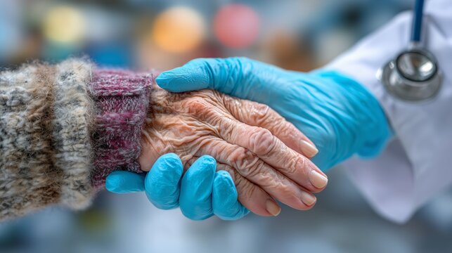 Compassionate care event hospital setting healthcare interaction emotional environment close-up view connection