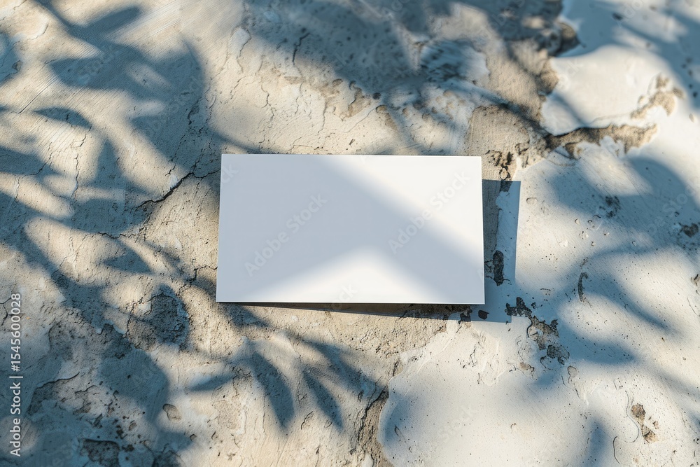 Poster vibrant color visual of top view empty business card for work
