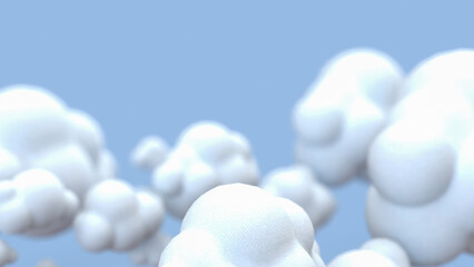 The Cloud on Blue Background for eco or technology concept 3d Rendering.