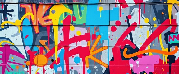 Abstract colorful graffiti style vector background, urban texture,  vector,  design