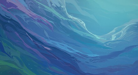 Obraz premium Abstract, flowing, underwater landscape. Soft colours blend into a surreal scene