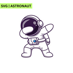 A playful astronaut illustration of a cute astronaut floating with a space puppy, embodying joy and companionship in a bright and engaging way.