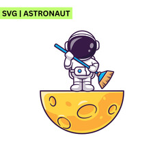 A sleek astronaut vector design showcasing an astronaut in a high-tech space suit, representing innovation and the future of space travel in a modern style.