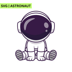 A sleek astronaut vector design showcasing an astronaut in a high-tech space suit, representing innovation and the future of space travel in a modern style.