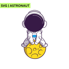 A dynamic astronaut illustration featuring an astronaut floating in zero gravity, surrounded by swirling galaxies and stars, symbolizing adventure and exploration.