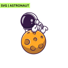 A modern astronaut vector design showcasing an astronaut with a futuristic space helmet, representing innovation and the quest for discovery in a sleek style.