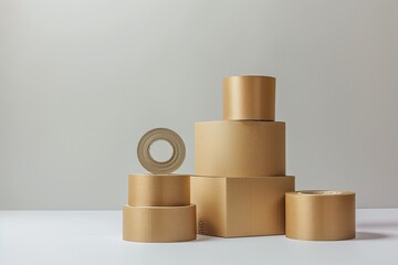 High Detail Image of Packing Tape Mockup Arrangement