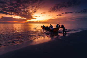 sunrise at Santen beach Banyuwangi East Java Indonesia