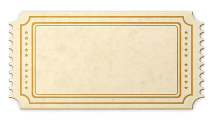 Blank Vintage Ticket Template Perfect for Event Design