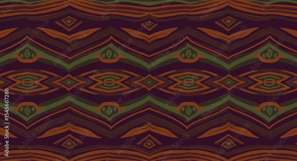 Poster abstract geometric pattern with earthy colors and repetitive shapes