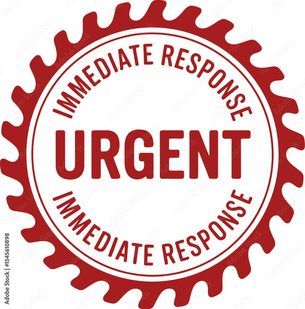 Poster Urgent immediate response needed vector graphic for emergency services and quick action situations design 1 editable stock vector illustration