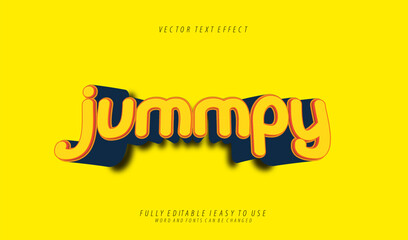 Jummpy Editable Font Text Effect with 3D Cartoon Style