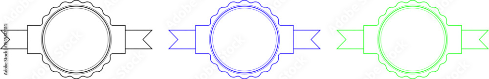 Poster silver label badge vector graphic template design element for product promotion and decoration use e