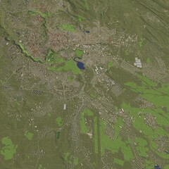 3D illustration of city and urban in Yerevan Armenia