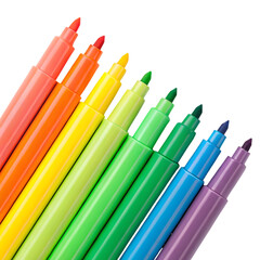 colored markers isolated on white background