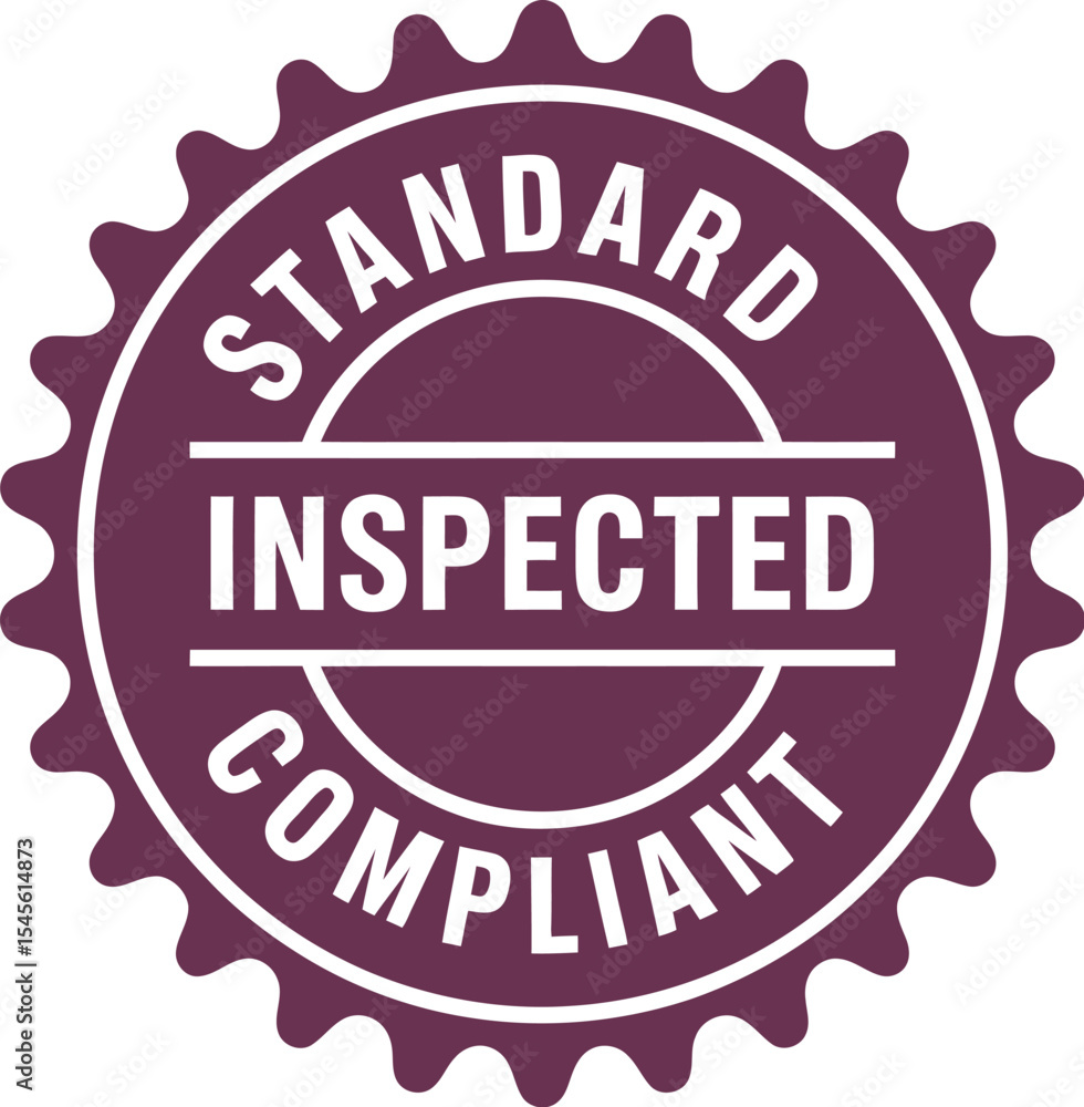 Aufkleber standard inspected compliant seal vector image for quality assurance and product certification mark 