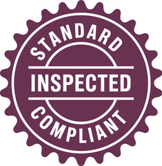 Standard inspected compliant seal vector image for quality assurance and product certification mark design editable stock vector illustration