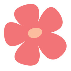 Cute flower head vector illustration, isolated on white background, flower clip art, clip art flower