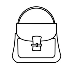 Handbag line art, hand bag outline vector illustration, simple handbag line art, hand bag clip art, women bag line icon