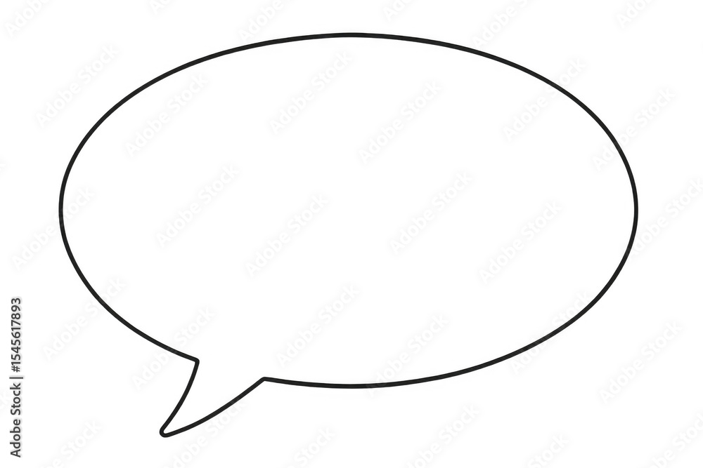 Poster classic empty speech bubble with transparent background, perfect for adding messages and quotes to d