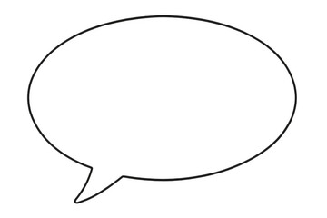 Classic empty speech bubble with transparent background, perfect for adding messages and quotes to designs