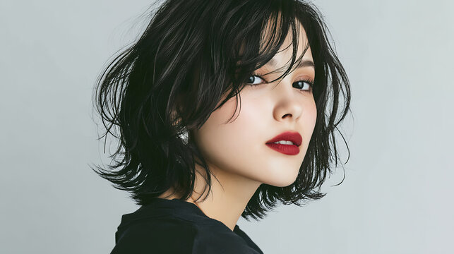 クールな眼差しの若い女性