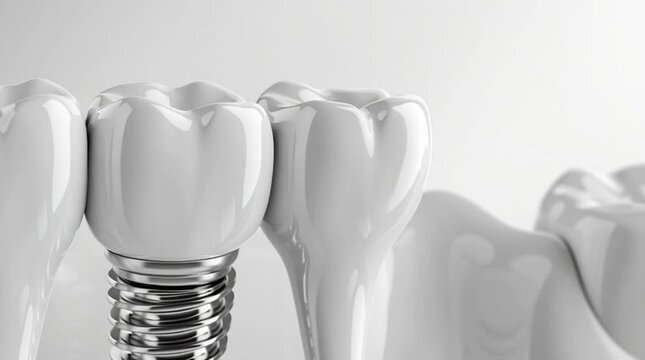 Dental implant procedure: replacing missing tooth with artificial root