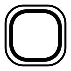 Rounded square gradient blended line, digital, tech, future