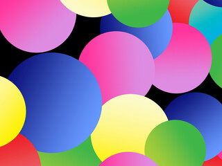 Colorful realistic flowing shiny balls background. Abstract colorful 3d ball pattern. Colorful balloon pattern background with artistic digital concept.