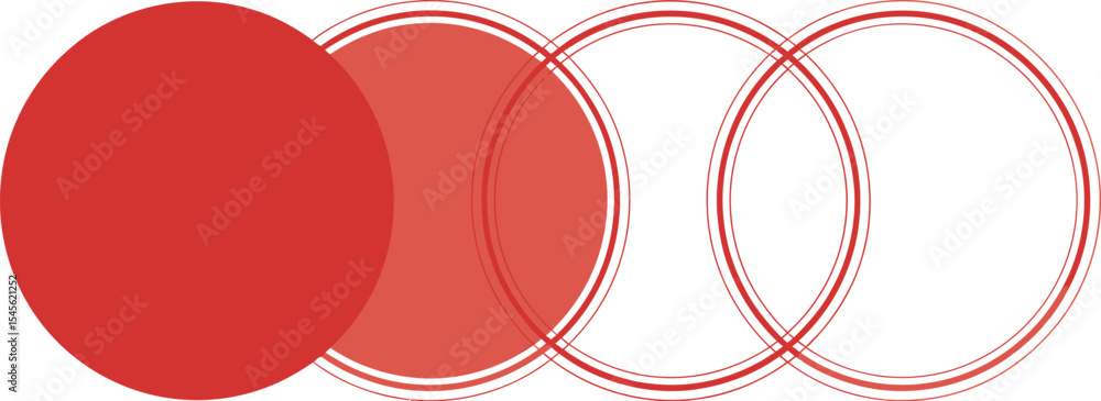 Poster red circles overlapping design element for graphic design and presentations abstract background visu