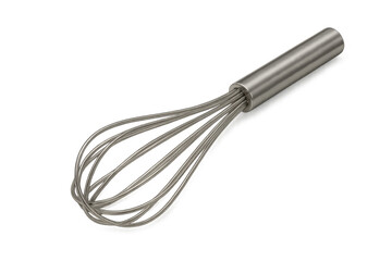 Naklejka na ściany i meble Classic metal whisk isolated on transparent background, perfect for mixing ingredients while baking or cooking