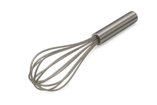 Classic metal whisk isolated on transparent background, perfect for mixing ingredients while baking or cooking