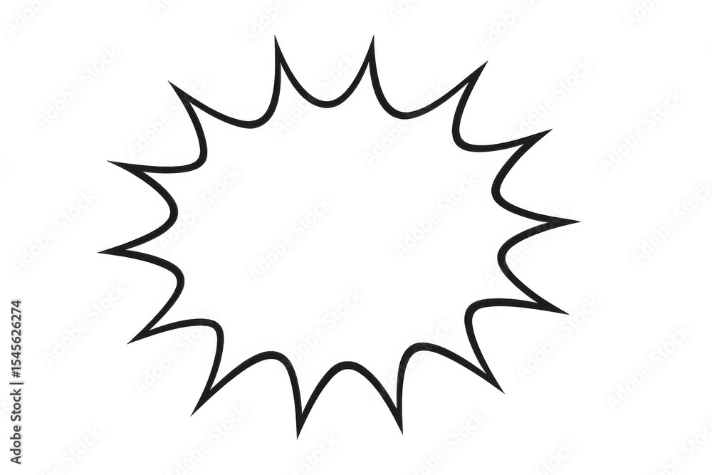 Poster dynamic white speech bubble bursts onto a transparent background, ready for custom text or graphic e
